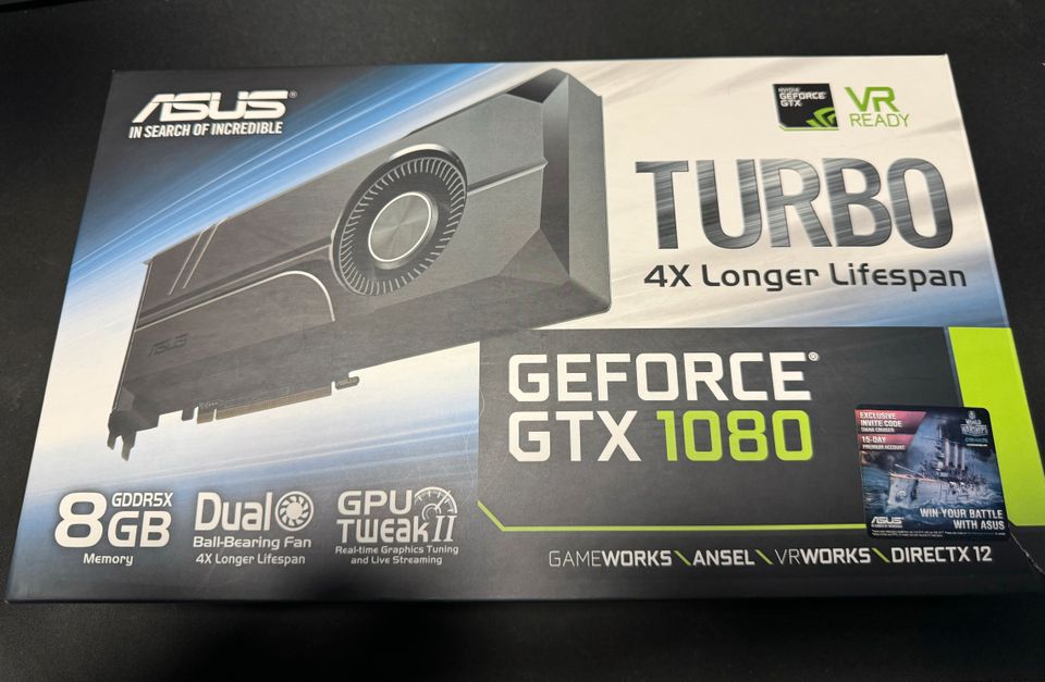 Nvidia GeForce Asus Turbo GTX1080 8GB in Bottrop