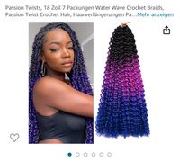 Passion Twists, 18 Zoll 7 Packungen Water Wave Crochet Braids, Bayern - Hof (Saale) Vorschau