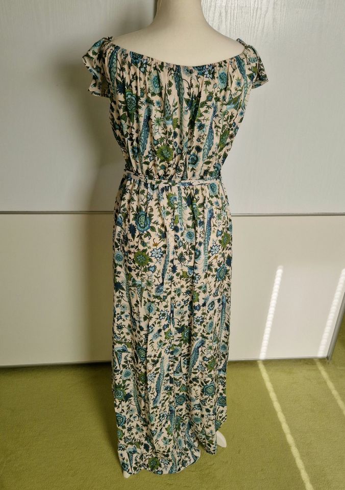 Sommer Kleid, Gr. 38 (M), beige-grün-blau - neuwertig! in Hamburg