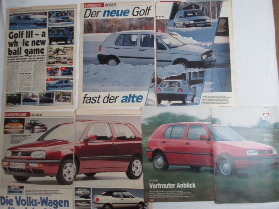 Prospekt VW Golf III / 3 / Cabrio / Variant / Anzeige Test Tuning in Schacht-Audorf