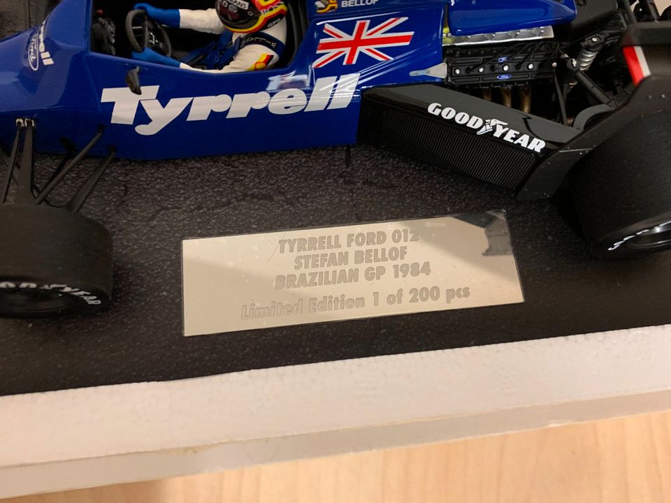 1:18 Minichamps Tyrrell Ford 012 Brazilian GP 1984 S. Bellof in Schlangen