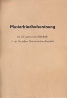 Original Musterfriedhofsordnung kommunalen Friedhöfe DDR 1967 Thüringen - Birx Vorschau