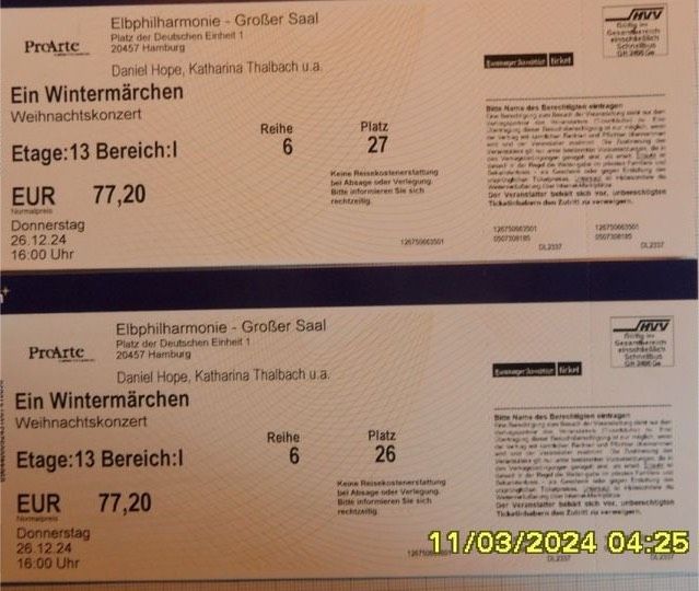 Elbphilharmonie Ein Wintermärchen 26.12.2024 in Panketal