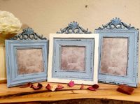 ♥ Shabby Chic Bilderrahmen Pastell blau 3 Größen ab 15,-€ VERSAND Niedersachsen - Jever Vorschau