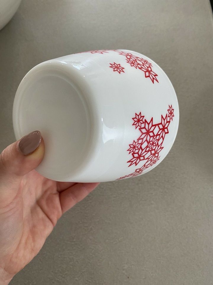 Tasse Becher Schnee Schale Tasse Deko Weihnachten weiß rot ikea in Braunschweig