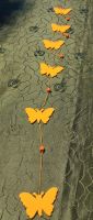 Schmetterling Girlande Gelb Länge 85 cm Niedersachsen - Zeven Vorschau