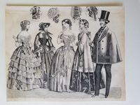 Neueste Modebilder Haute Couture Lithographien von 1852 Baden-Württemberg - Leonberg Vorschau