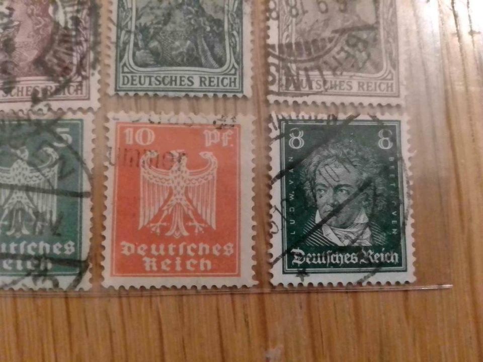 Briefmarken deutsches Reich gestempelt & Wasserzeichen in Bolanden