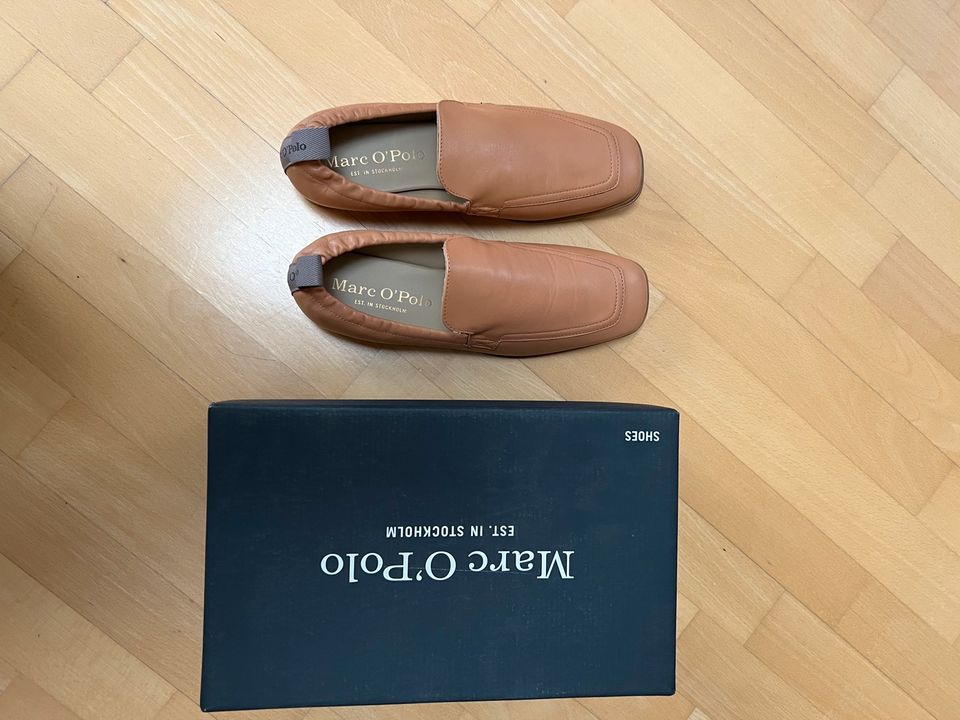 Marc O‘Polo Loafer Slipper Farbe Cognac Gr. 42 - NEU in Alfter