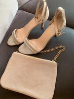High Heels & Clutch beige Bayern - Monheim Vorschau