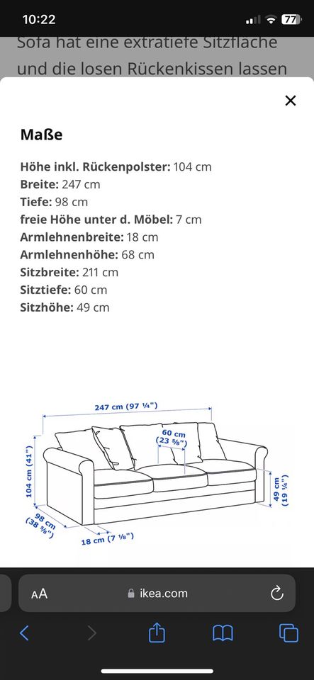 Ikea Couch Sofa Grönlind hellgrün/mintgrün in Witzenhausen