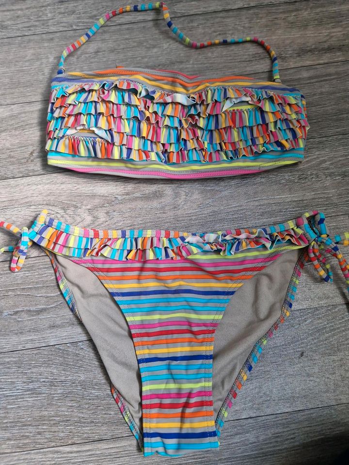 Neu Bandeau Bikini Streifen gr.38 (M) in Cloppenburg