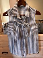 Bluse Kurzarm blau weiß gestreift Polo Gr 38/40 neu Hessen - Fulda Vorschau