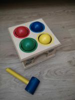 Baby Spielzeug, Holz, Klopfbank, Motorik, Kugelspiel, Hammerspiel Sachsen - Gablenz Vorschau