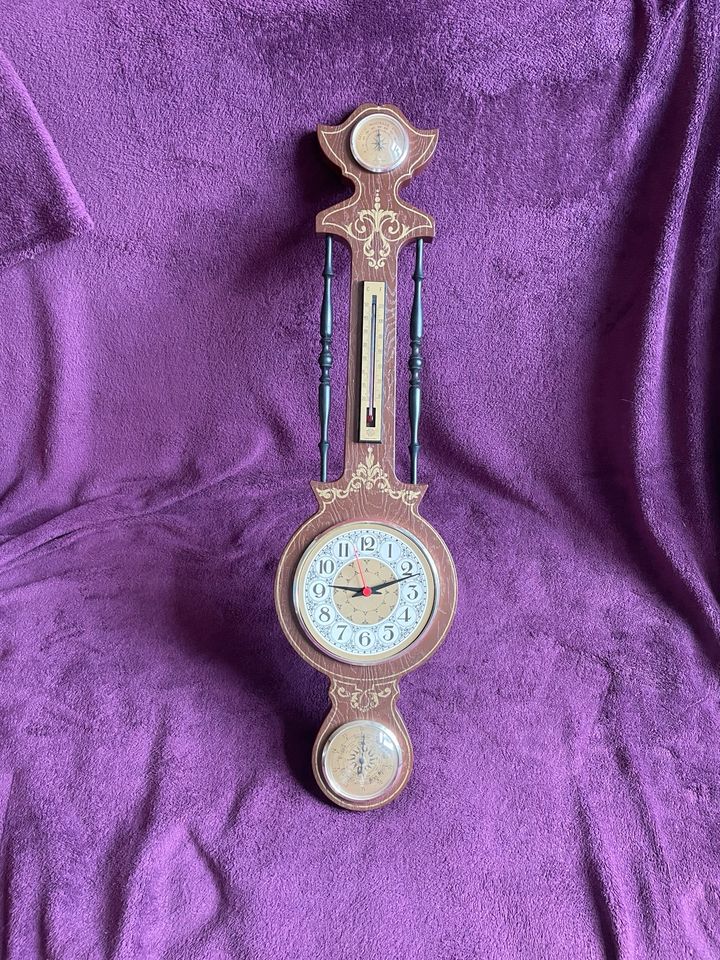 Wetterstation Hygrometer Barometer Thermometer Uhr Wanduhr in Leipzig