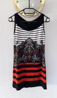 Ärmelloses Kleid Comma schwarz/weiß/rot/bunt gestreift XS/34 Niedersachsen - Osnabrück Vorschau