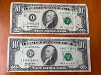 10 U$ Dollar Note Geldschein America Ten Hamilton in god we trust Bayern - Kösching Vorschau