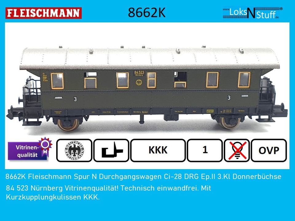 13716 Minitrix Spur N Schnellzugwagen Ccü K.Bay.Sts.B. Ep.I 3.Kl in Eschwege