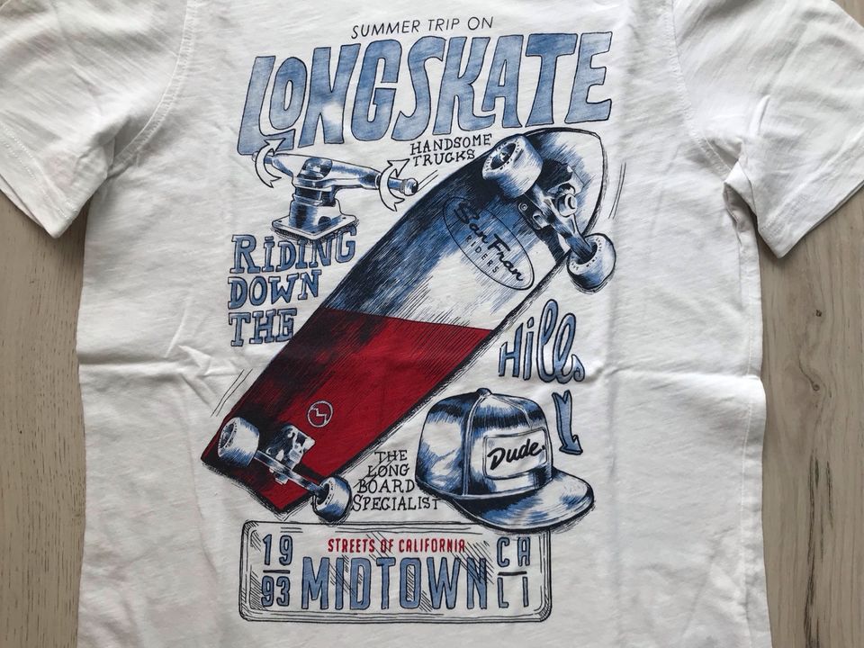 T-Shirt Gr. 146/152 weiß neuwertig Skate Nation USA Skateboard in Reutlingen