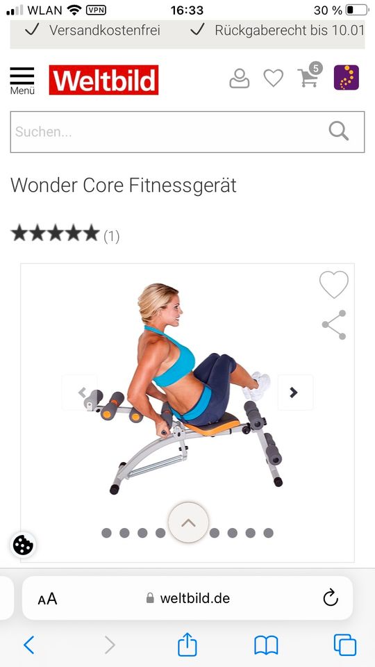 Sport, Heimgerät, Fitnessgerät -  Wonder Core 1 in Thierhaupten