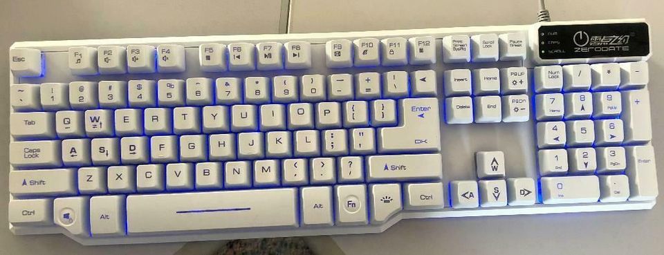 Gaming Tastatur Zerodate in weiß NEU in Mannheim