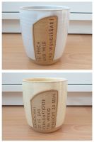 2 neue Handmade Keramik Tassen Becher mit Spruch im Set Saarland - St. Wendel Vorschau