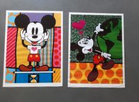 Romero Britto. Mickey Mouse. 2 Kunstdrucke, 90.er. Ca. 80x60 cm. Bayern - Pleinfeld Vorschau