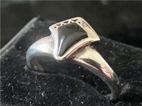 Vintage Ring Silber 925 mit schwarzem Stein/Onyx in Gr.59 Nordrhein-Westfalen - Oberhausen Vorschau