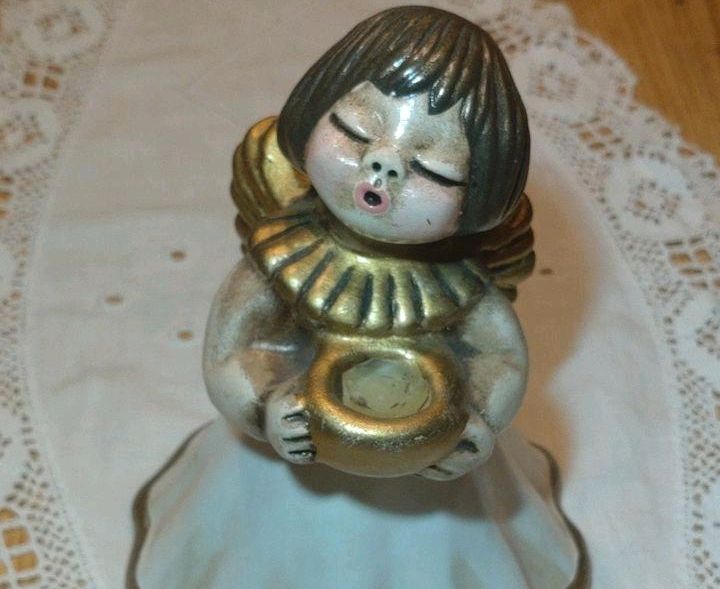 Original Alter Bozner Engel Thun weiß Keramik Figur 15 cm Italien in Hof (Saale)