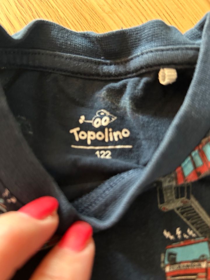 Topolino T-Shirt Feuerwehr Größe 122 in Hattersheim am Main