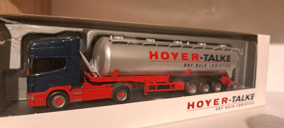 Herpa 1.87 Scania TL Silosattelzug Hoyer- Talke Sondermodell in Heiden
