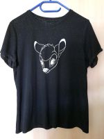 Shirt Damen Disney Bambi Gr. 40/42, schwarz mit Glitzer in Silber Sachsen - Zschopau Vorschau