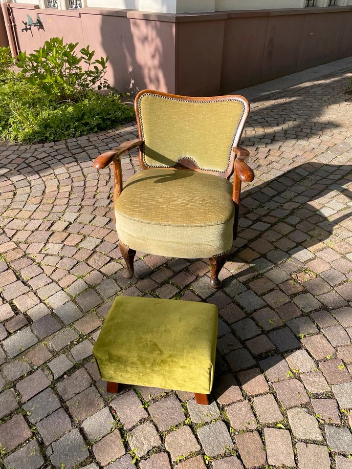 60er Jahre Sessel grün in Wiesbaden