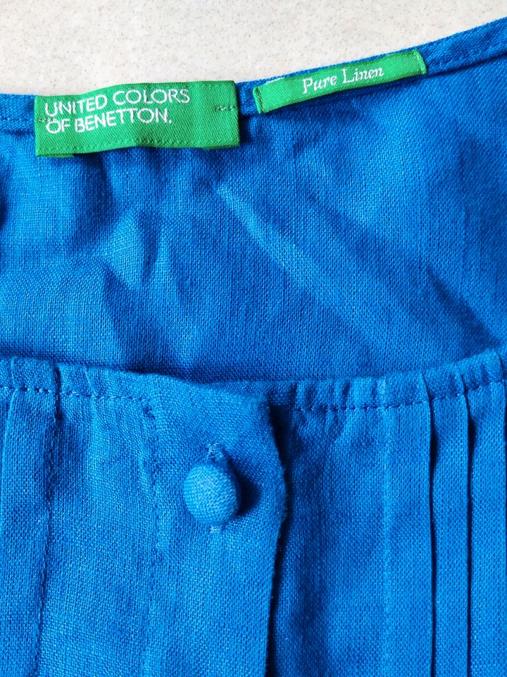 Top, Leinen, Blau von United Colors of Benetton in Welver