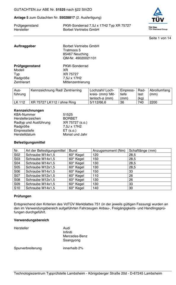 Winterräder Audi Borbet XR 17 Zoll in Dresden