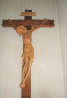 Großes Holzkreuz Hand geschnitzt mit Jesusfigur Oberammergau Baden-Württemberg - Karlsruhe Vorschau