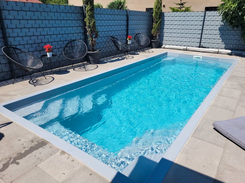 GFK Pool Miami 6,6x3,2x1,5 Kompletset mit Filteranlage TÜV in Görlitz