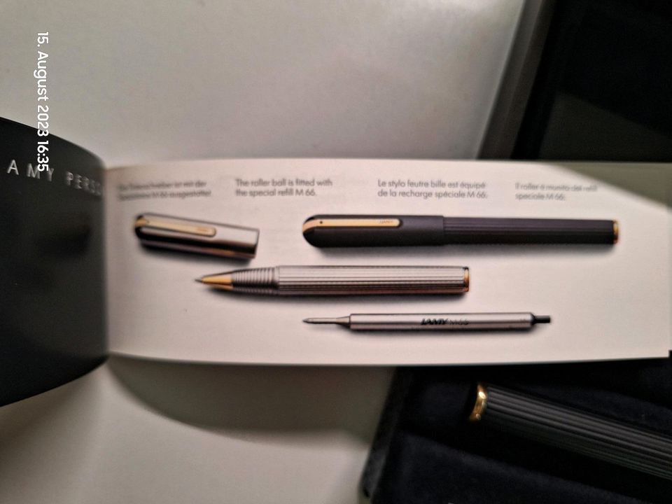 Lamy Persona Imporium Füller 14k 585 Goldfeder Konverter OVP in Göttingen