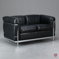 Cassina LC2 Le Corbusier Leder Schwarz Design Sessel Zwei-Sitzer Bayern - Würzburg Vorschau