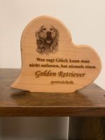 Herz aus Holz "Golden Retriever" Geschenk, Andenken, Deko usw. Bayern - Eschlkam Vorschau