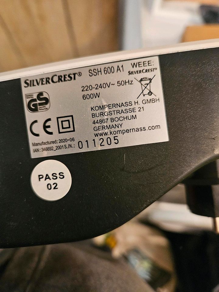 SilverCrest SSH 600 A1 Bedienungsanleitung in Lehrte