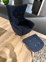 Sessel mit Hocker Pedro in Stoff blau - Ausstellungsstück ! Bayern - Markt Nordheim Vorschau