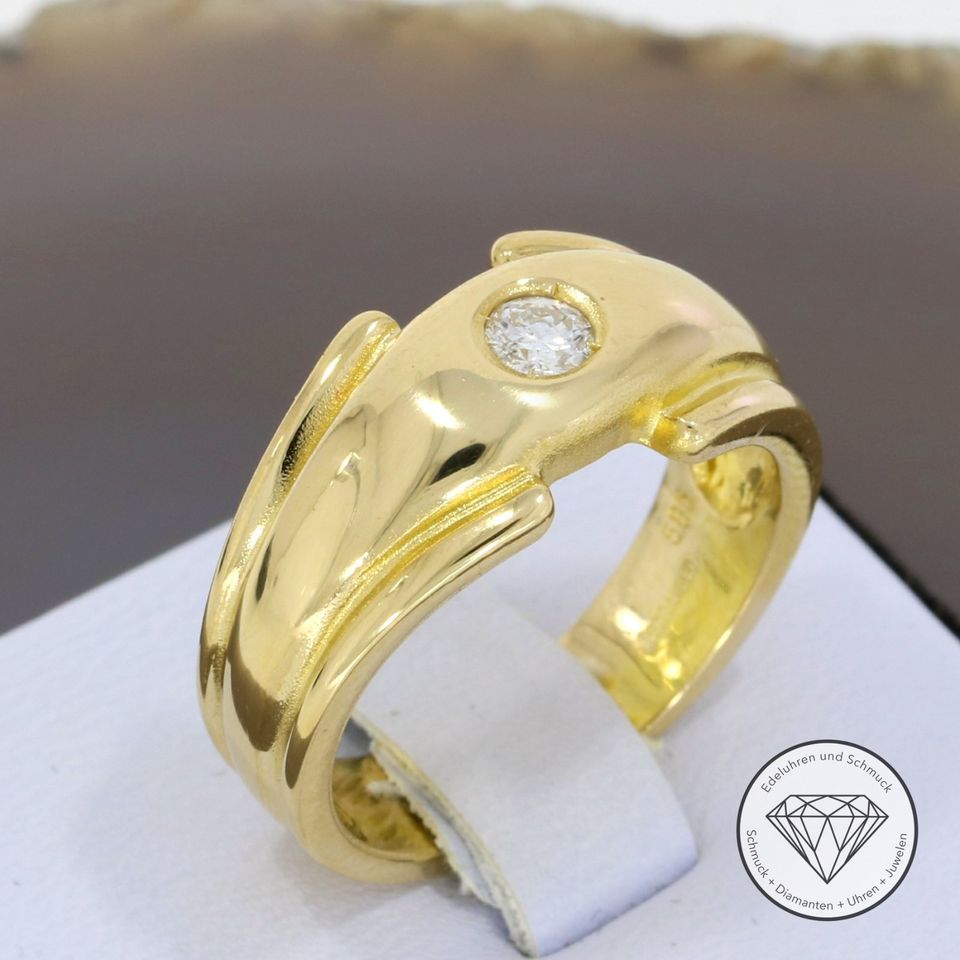 M*198232 Wert 1.870,- Solitär Brillant Ring 585 Gold 14 Kt XXYY in Essen