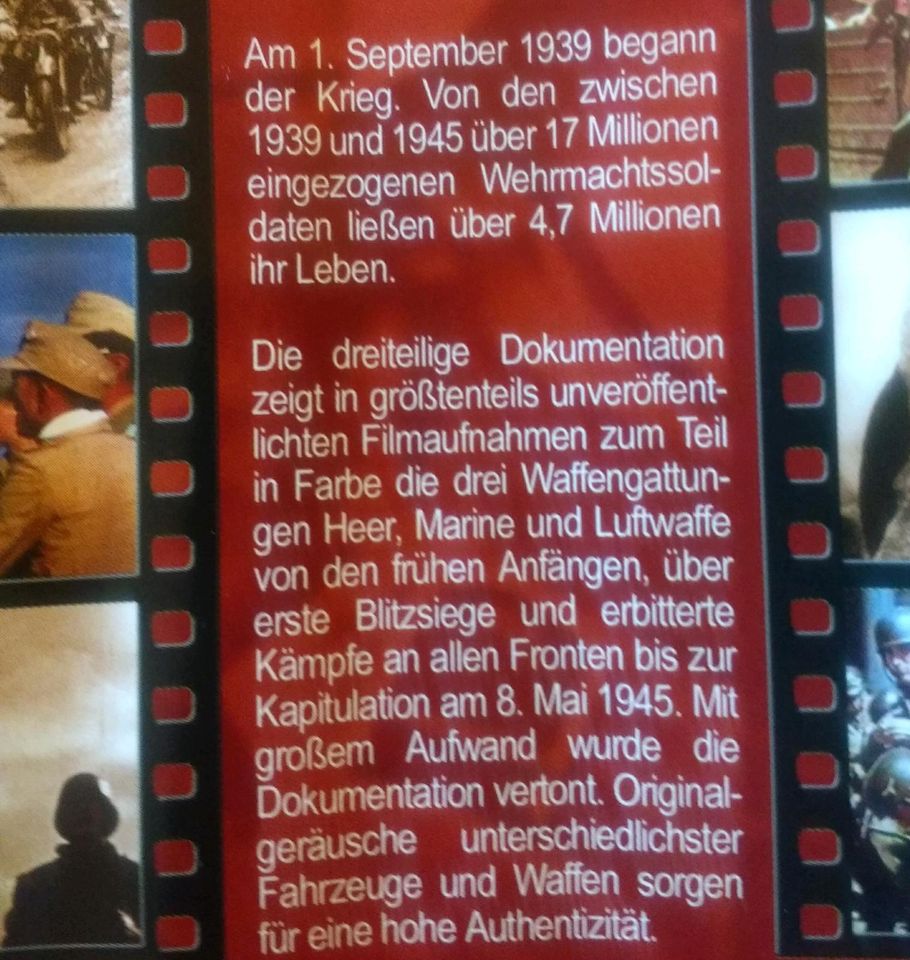 DVD DIE GESCHICHTE DER DEUTSCHEN WEHRMACHT DOKUMENTATION KRIEG in Dortmund