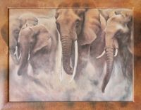 Bild, groß, Tiere, Afrika - Motiv, Elefanten - Motiv, neuwertig Bad Doberan - Landkreis - Tessin Vorschau