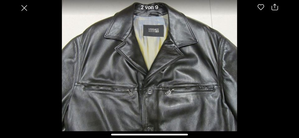 Neue Lederjacke von Versace Gr. 54 / NP Eur 660 in Bad Tölz