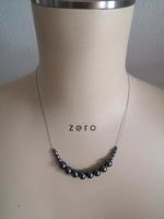 Halskette Perlen Anthrazit Grau Silberfarben 40cm Handmade Niedersachsen - Bad Pyrmont Vorschau