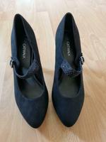 Catwalk Pumps schwarz Gr. 38 mit schwarzen Strass-Steinchen Niedersachsen - Soltau Vorschau