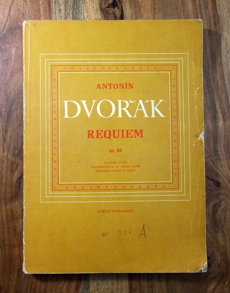 Antonin Dvorak: Requiem op. 89 Klavierauszug, Prag 1988 in Havelaue