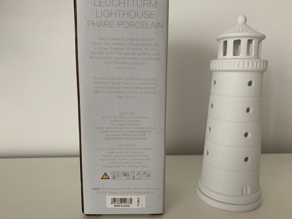 Leuchtturm Lichthaus Meer als Worte Höhe 16 cm Räder Design in Rietberg